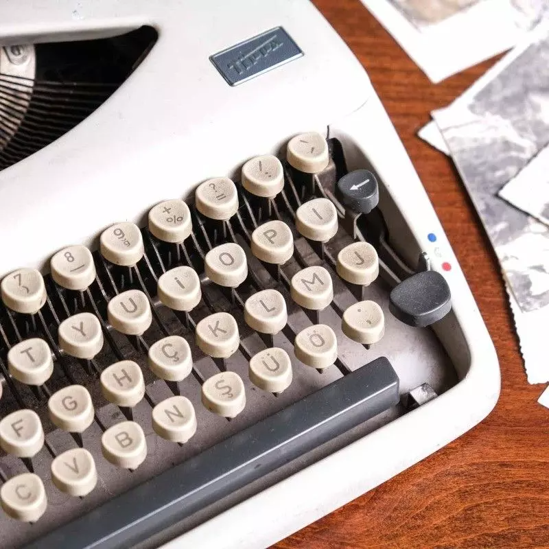 Adler brand typewriter with vintage bag