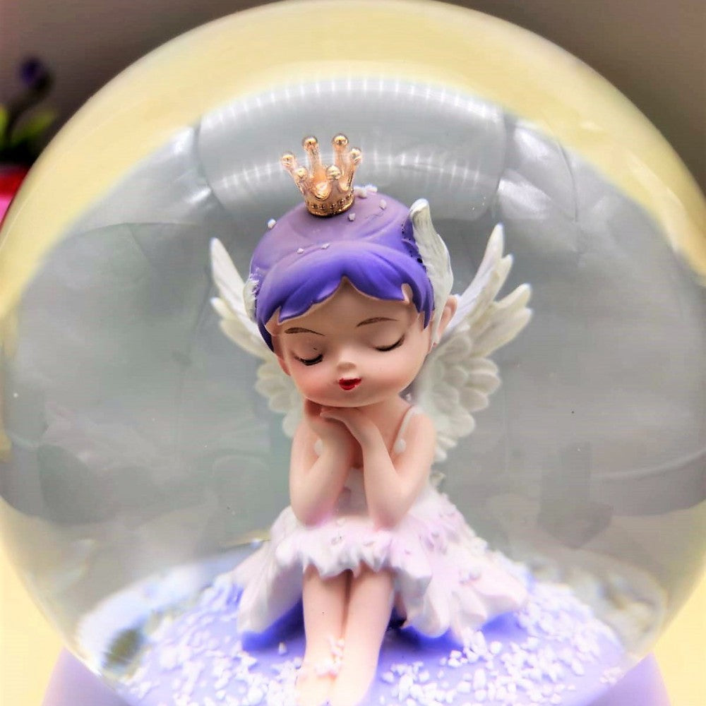 Ballet Angel Cute Girl Lighted Musical And Spray Big Size Snow Globe