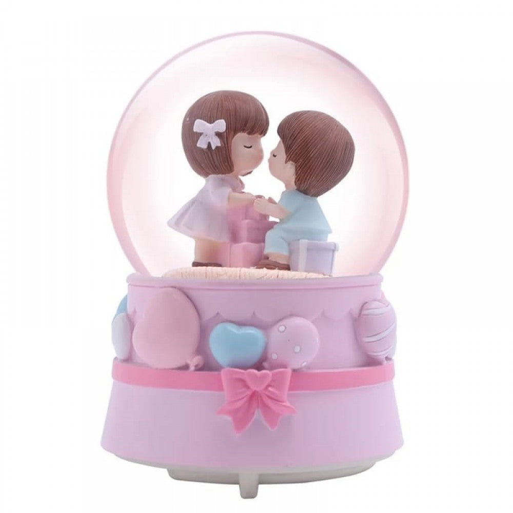 Couple in Love Lighted Musical Snow Globe