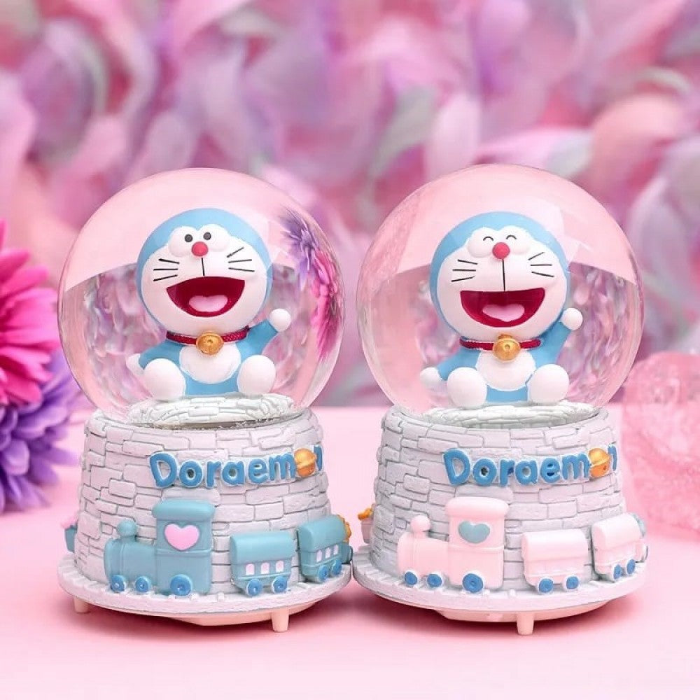 Doraemon Lighted Musical Spray Big Size Snow Globe