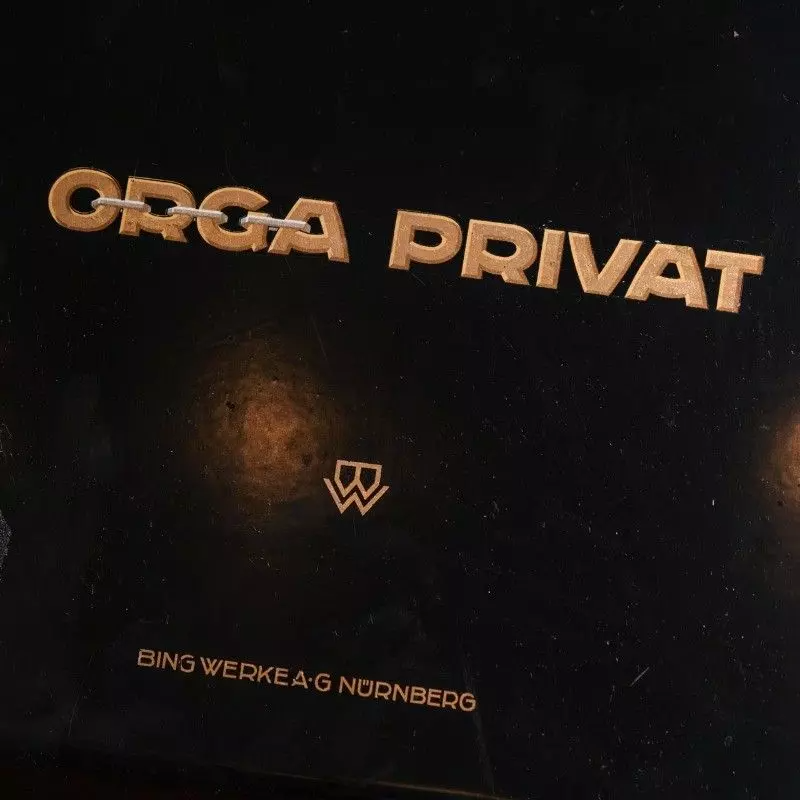Orga Privat antique office typewriter with glass keys