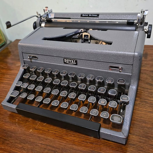 1948's Canada Royal brand Quiet De Luxe model portable typewriter