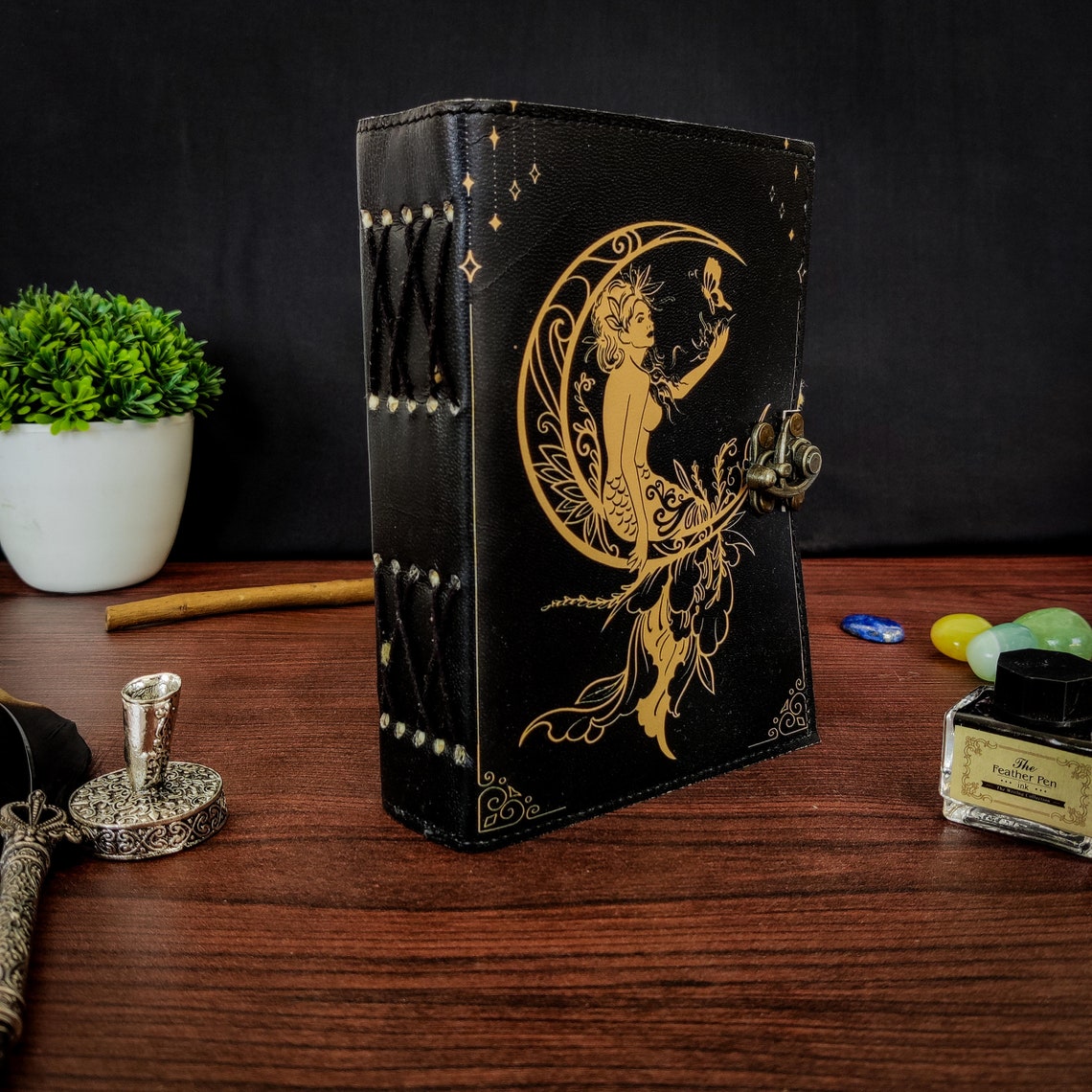 Blank Spell Book of Shadows grimoire Journal Witchcraft Tarot Gothic Notebook Antique Vintage best gift for him her