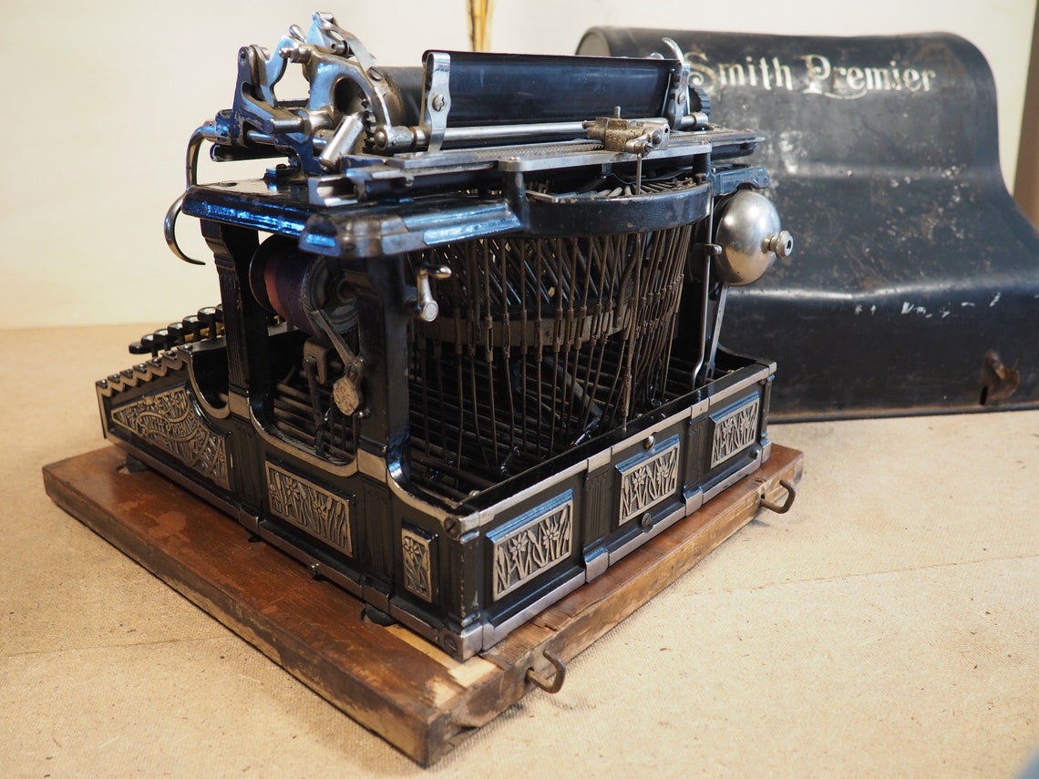 Smith Premier 1 typewriter (1889) rare antique typewriter beautiful decals original writing machine