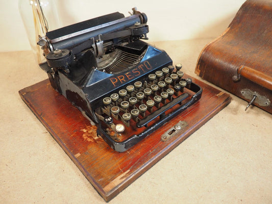 Presto (Senta) Typewriter (1914) with Low sn! Rare German portable typewriter and antique original writing machine