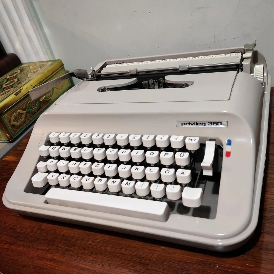 1970's Germany  Privileg brand 350 model portable typewriter