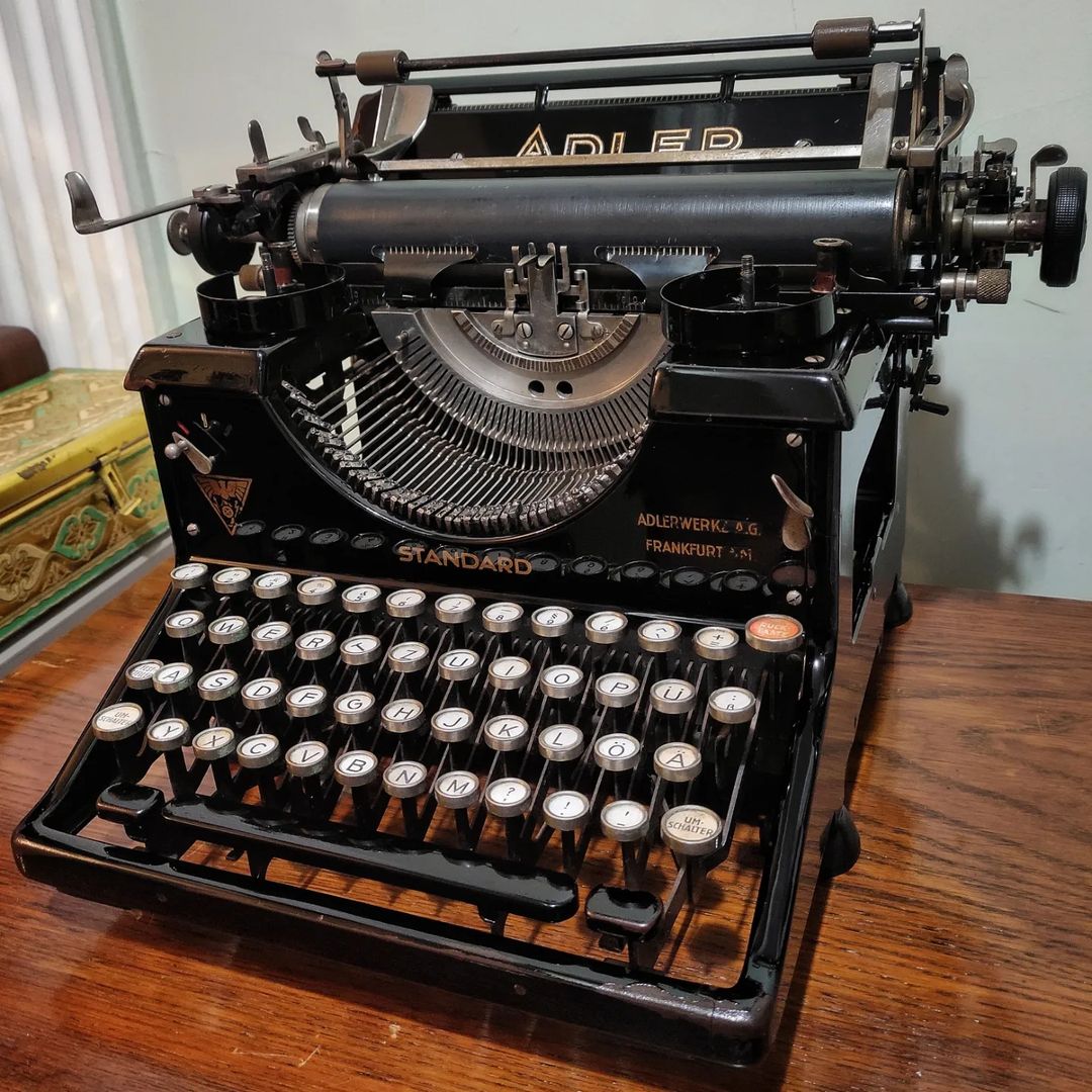 1930's Germany  Adler brand Standard 31 model office typewriter with serial number 437149