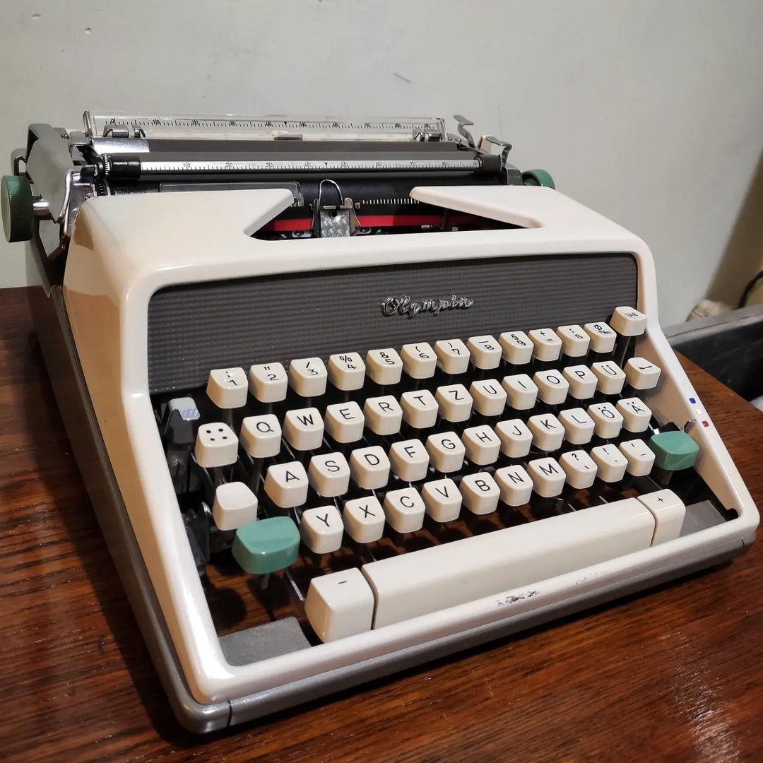 1960's Germany  Olympia brand SM7 model portable typewriter