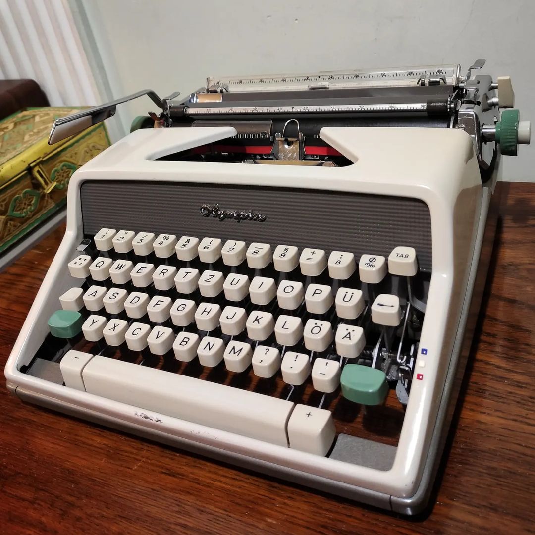 1960's Germany  Olympia brand SM7 model portable typewriter