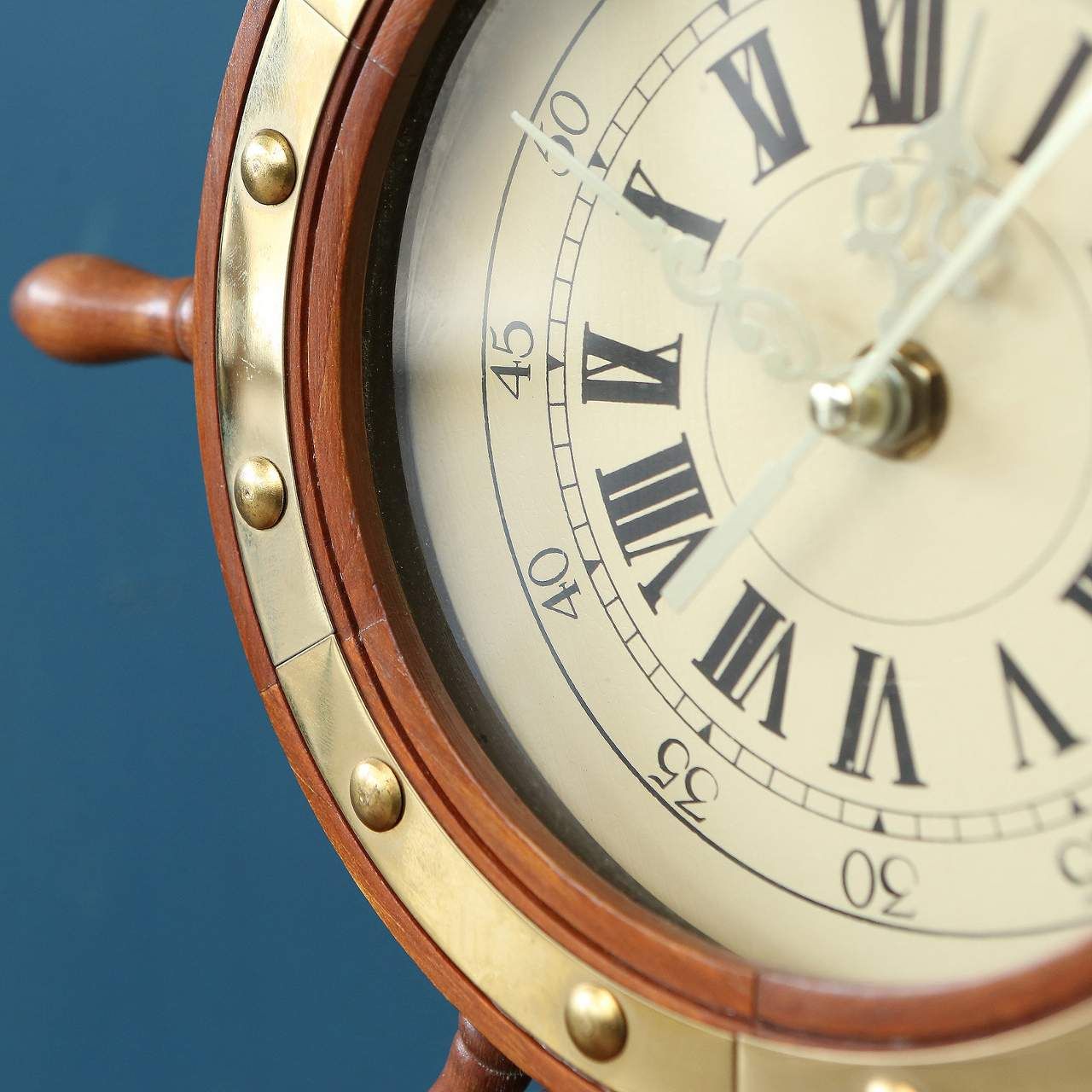 Wooden Sailor's Helm Clock, Antique Sailor's Watch