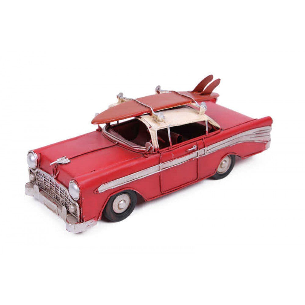 Decorative Metal Car Chevrolet Red