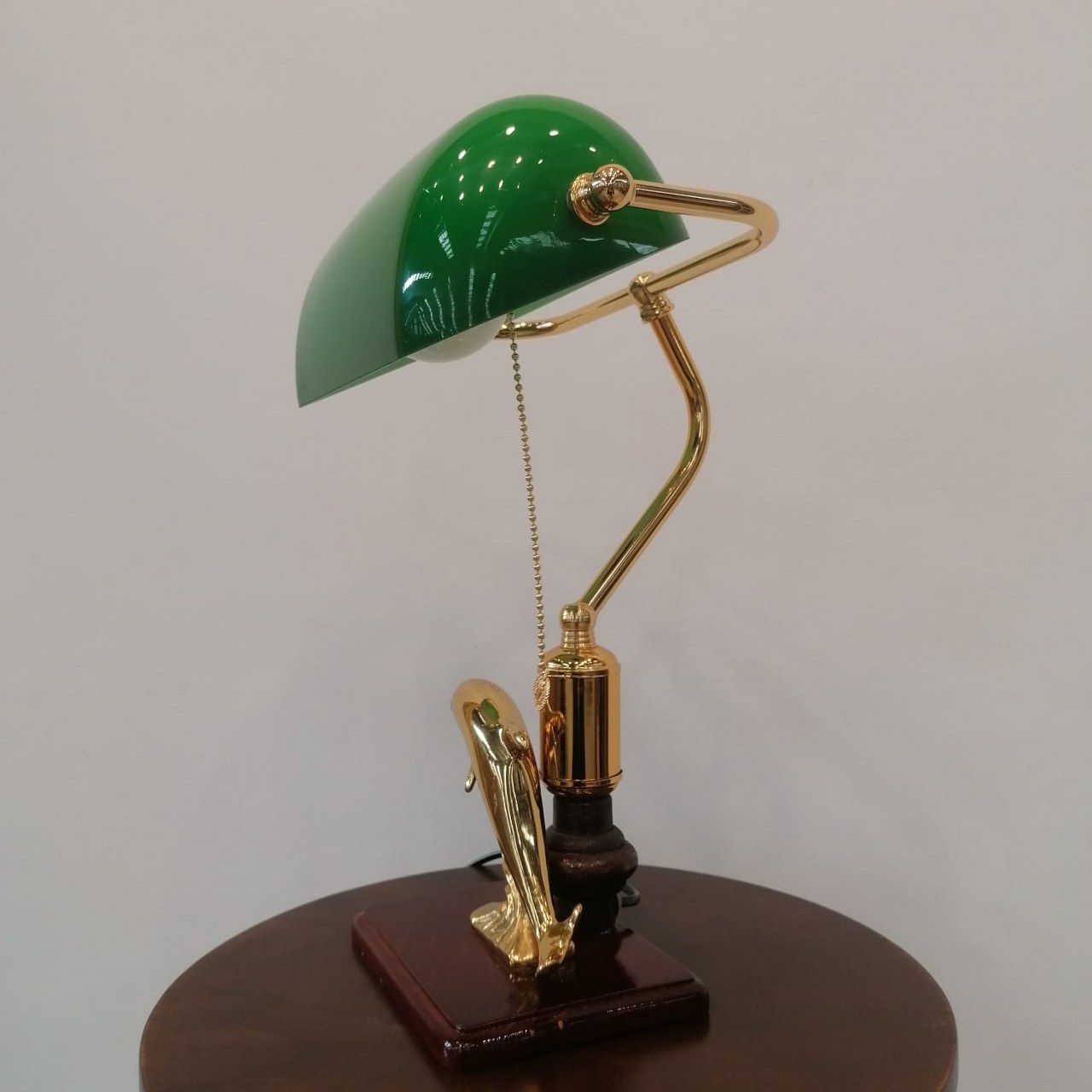 Vintage Banker Lamp (Green Color)