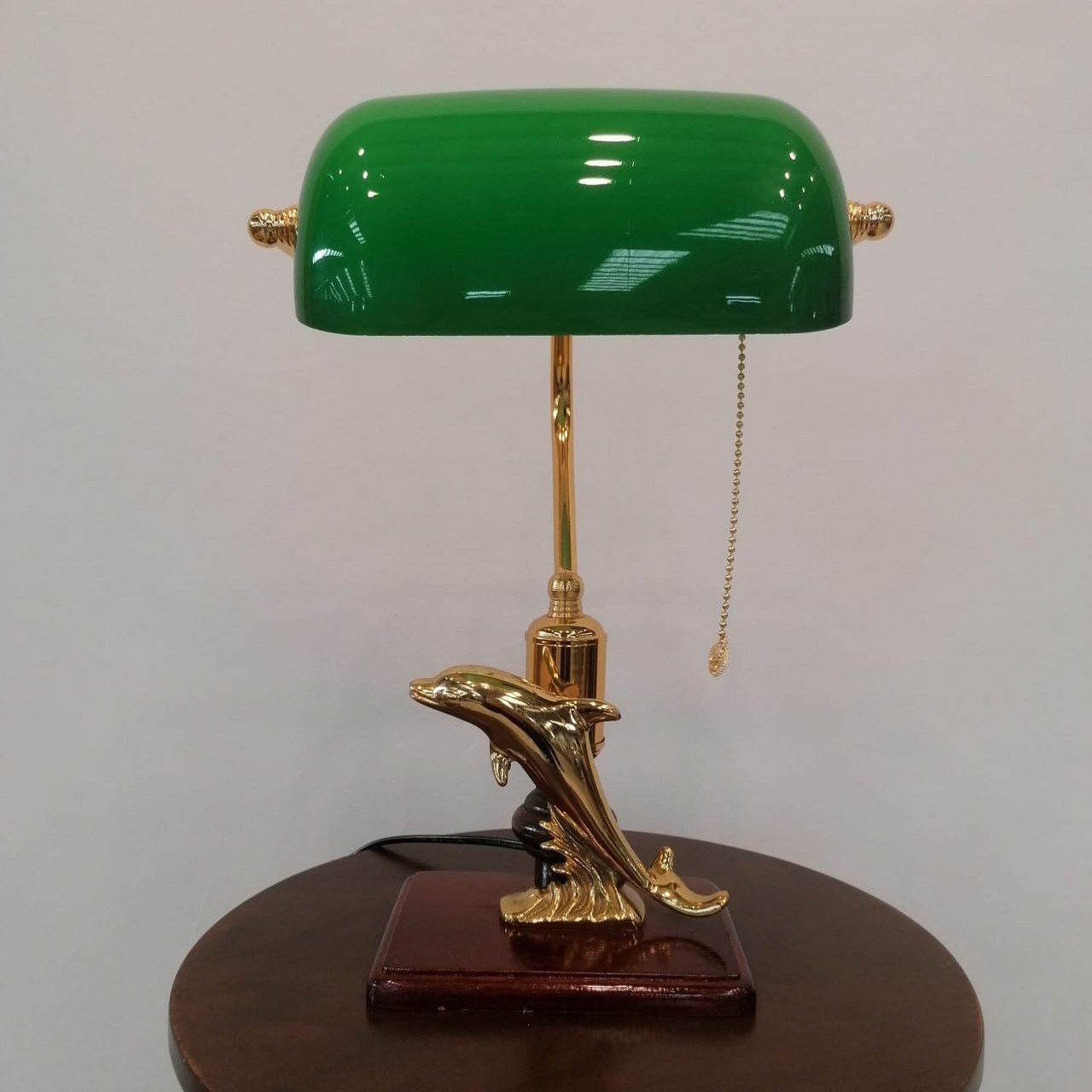 Vintage Banker Lamp (Green Color)