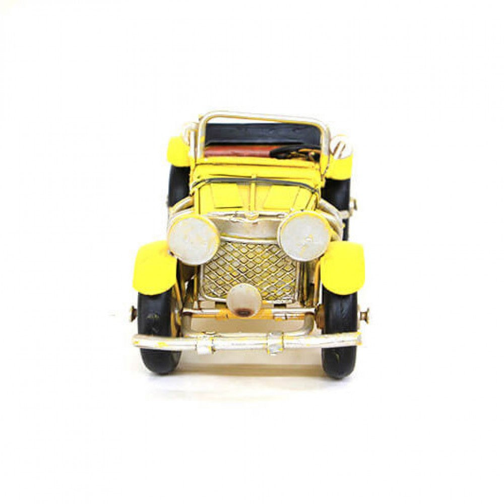 Decorative Nostalgic Metal Classic Car Yellow