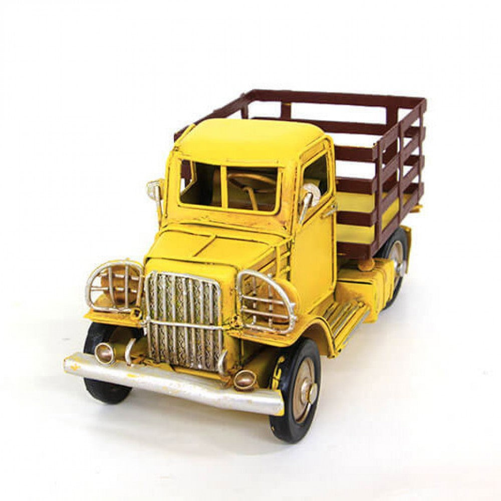 Decorative Nostalgic Metal Pickup Truck Yellow
