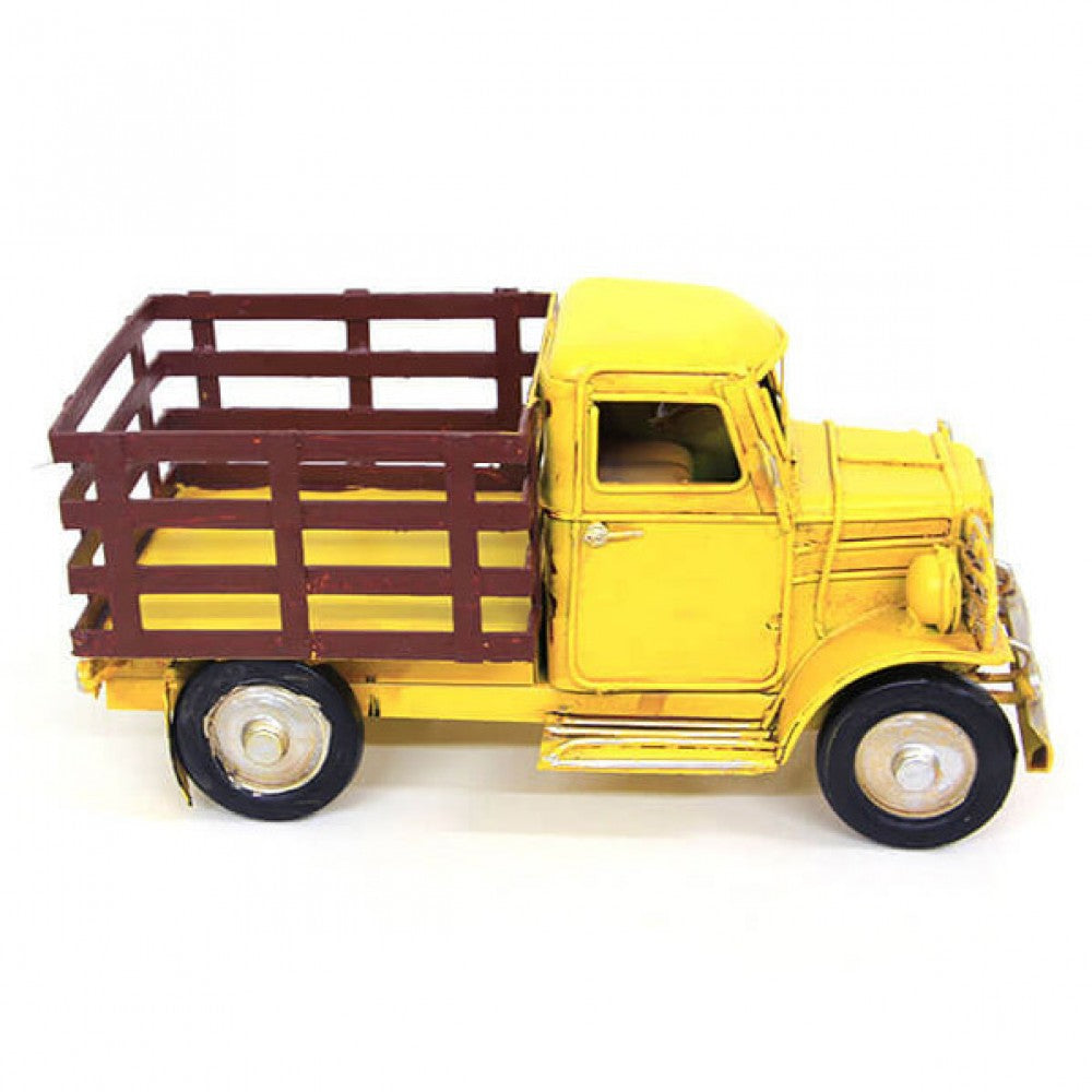 Decorative Nostalgic Metal Pickup Truck Yellow